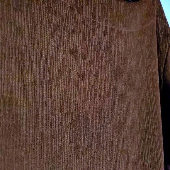 Prologue Caramel Stripe Textured Blouse M - Picture 6 of 6